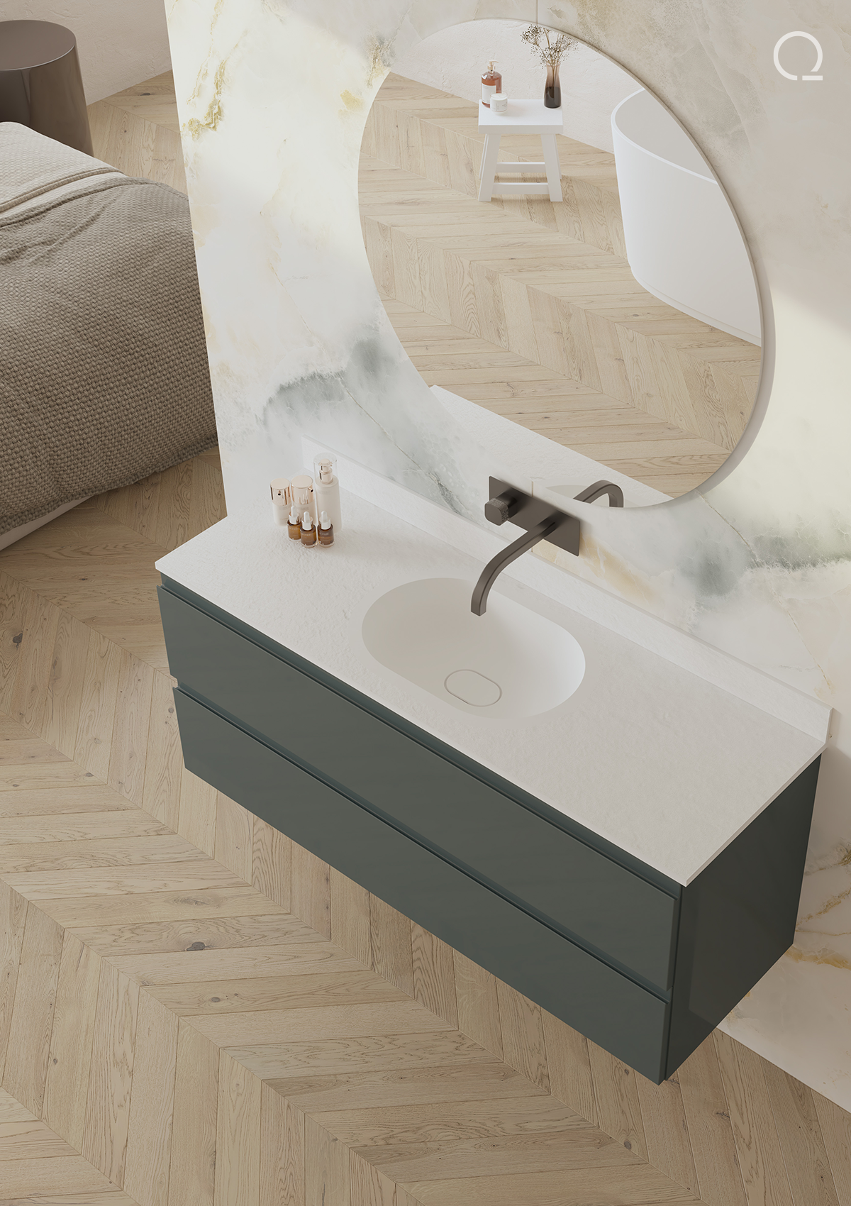<b>Lounge</b> | Piano con vasca integrata – Colori standard